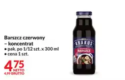 Makro Barszcz czerwony koncentrat Krakus oferta
