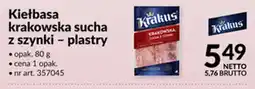Makro Kiełbasa Krakowska Sucha Krakus oferta