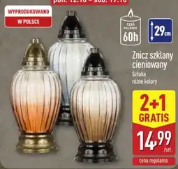 ALDI Znicz szklany cieniowany oferta