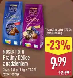 ALDI Moser Roth Praliny Délice z nadzieniem oferta