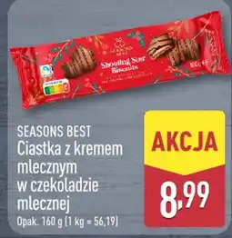 ALDI Seasons Best Ciastka z kremem mlecznym w czekoladzie mlecznej oferta