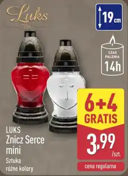 ALDI LUKS Znicz Serce mini oferta