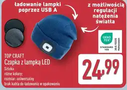 ALDI TOP CRAFT Czapka z lampką LED oferta
