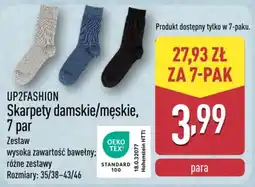 ALDI Skarpety damskie/męskie UP2FASHION oferta