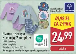 ALDI Piżama dziecięca z licencją oferta