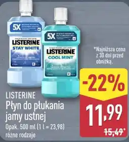 ALDI Listerine Płyn do płukania jamy ustnej oferta