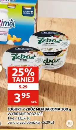 Auchan Jogurt 7 Zbóż Men Bakoma oferta