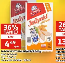 Auchan Parówki Jedynki Indykpol oferta