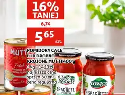 Auchan Pomidory całe lub drobno krojone Mutti oferta