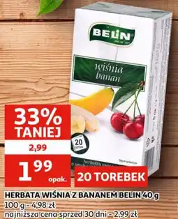 Auchan Herbata Wiśnia z Bananem Belin oferta