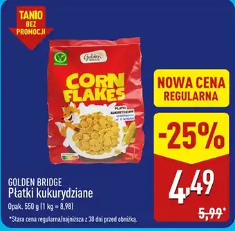 ALDI Golden Bridge Płatki kukurydziane oferta