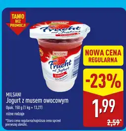 ALDI MILSANI Jogurt z musem owocowym oferta