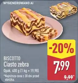 ALDI Biscotto Ciasto zebra oferta