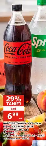 Auchan Napoje gazowane Coca-Cola, Coca-Cola Zero, Sprite lub Sprite Zero oferta