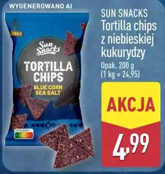 Sun Snacks Tortilla chips z niebieskiej kukurydzy