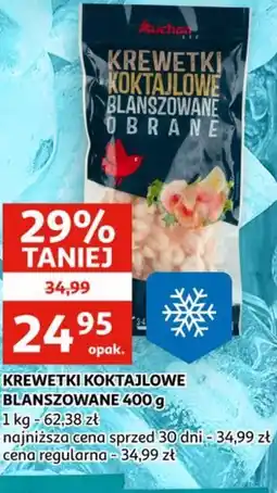 Auchan Krewetki Koktajlowe Blanszowane Obrane oferta