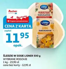 Auchan Śledzie w sosie Lisner oferta