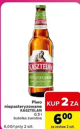 Carrefour Express Piwo niepasteryzowane KASZTELAN 0,5 l butelka zwrotna oferta