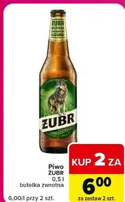 Carrefour Express Piwo ŻUBR 0,5 l butelka zwrotna oferta