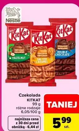 Carrefour Market Czekolada KITKAT 99 g różne rodzaje oferta