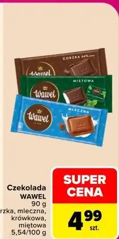 Carrefour Market Czekolada WAWEL 90 g gorzka, mleczna, krówkowa, miętowa oferta