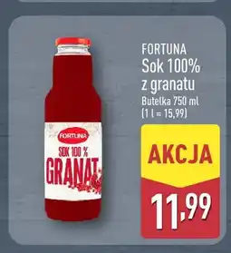 ALDI Sok z granatu Fortuna 100% oferta