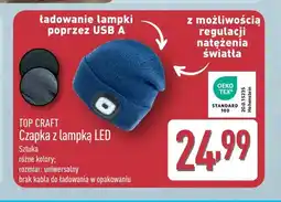 ALDI Czapka z lampką LED Top Craft oferta