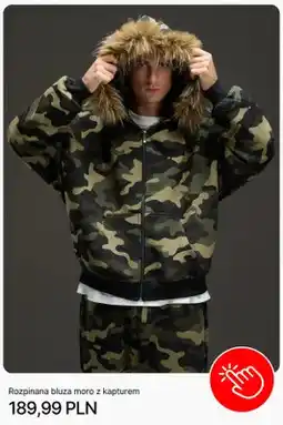 Cropp Rozpinana bluza moro z kapturem Cropp oferta