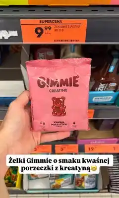 Biedronka Żelki z kreatyną Gimmie kwaśna porzeczka oferta