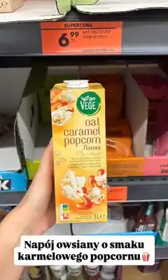 Biedronka Napój owsiany Go Vege o smaku karmelowego popcornu oferta