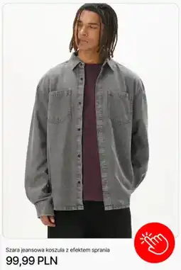 Cropp Szara jeansowa koszula z efektem sprania Cropp oferta