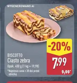 ALDI Ciasto zebra Biscotto oferta