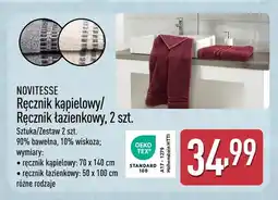 ALDI Ręcznik łazienkowy 2-pak Novitesse 50x100 cm oferta