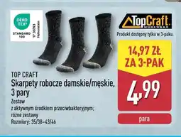 ALDI Skarpety robocze damskie/męskie 3-pak Top Craft oferta