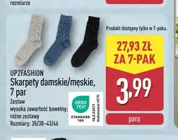 ALDI Skarpety damskie/męskie 7-pak Up2fashion oferta