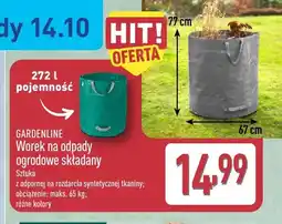 ALDI Worek na odpady ogrodowe składany 272 l Gardenline oferta