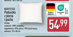 ALDI Poduszka z pierza i puchu 70x80 cm Novitesse oferta