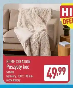 ALDI Puszysty koc 130x170 cm Home Creation oferta