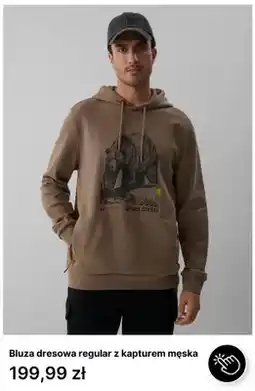 4F Bluza dresowa regular z kapturem męska 4F oferta