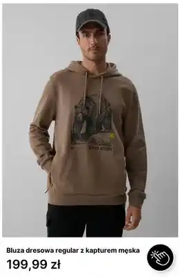 Bluza dresowa regular z kapturem męska 4F