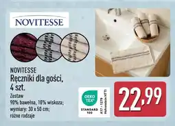 ALDI Ręczniki dla gości 4-pak Novitesse 30x50 cm oferta