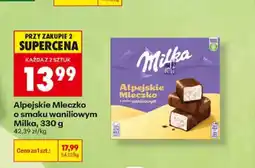 Biedronka Alpejskie Mleczko o smaku waniliowym Milka oferta