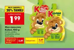 Biedronka Mus owocowy Kubuś banan oferta