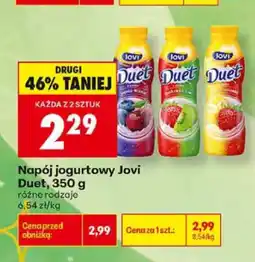 Biedronka Napój jogurtowy Jovi Duet jagoda-wiśnia oferta