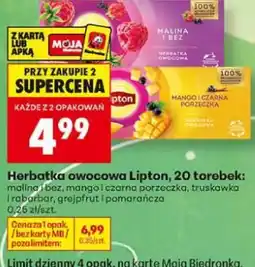 Biedronka Herbatka owocowa Lipton oferta