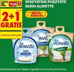 Biedronka Wszystkie puszyste serki Almette oferta