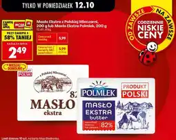 Biedronka Masło Ekstra z Polskiej Mleczarni lub Masło Ekstra Polmlek oferta