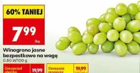 Biedronka Winogrono jasne bezpestkowe na wagę oferta