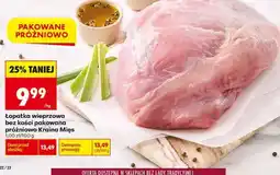 Biedronka Łopatka wieprzowa bez kości pakowana próżniowo Kraina Mięs oferta