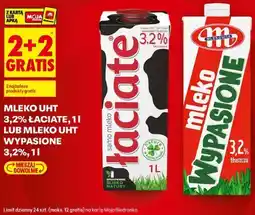 Biedronka Mleko UHT 3,2% Łaciate lub Mleko UHT 3,2% Wypasione Mlekovita oferta